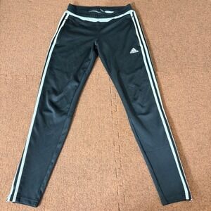 Adidas Climacool Women's S Black White 3-Stripe Training Pants Ankle Zip Joggers